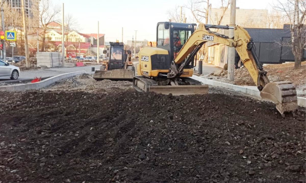 Remont v rayone perekryestka Russkaya prospekt 100 letiya Vladivostoka 6 