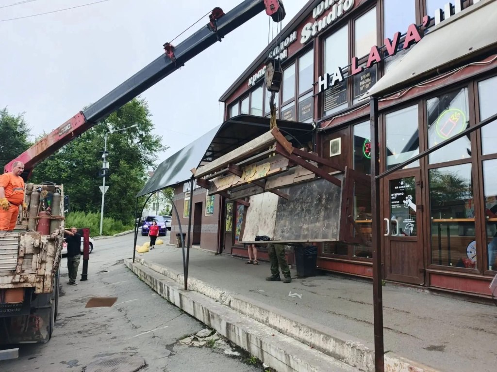 Na Morozova Sakhalinskoy Bulvarnoy Pikhtovoy i YElochnoy idyet snos nezakonnykh obektov